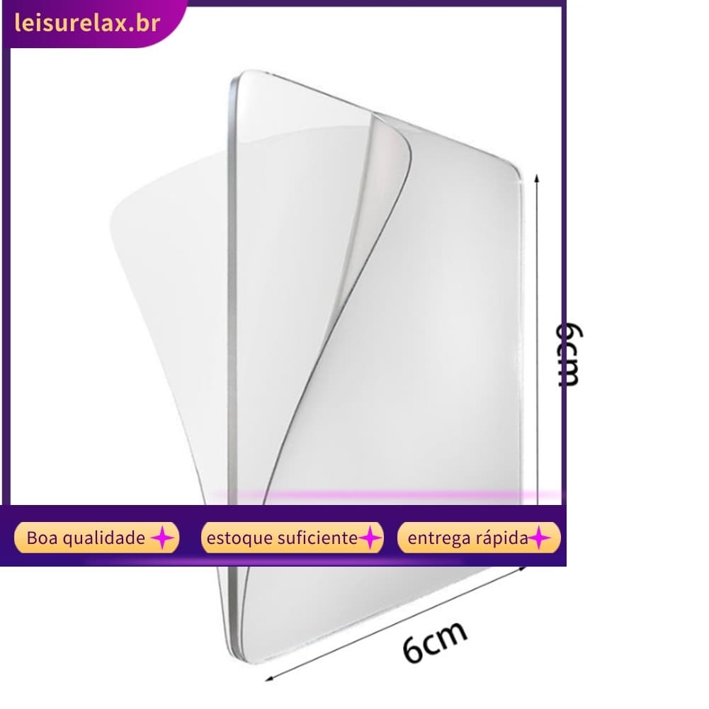 < SULA > 6x6cm Transparente Multifuncional Para Fita Adesiva Dupla Face Sem Costura NANO