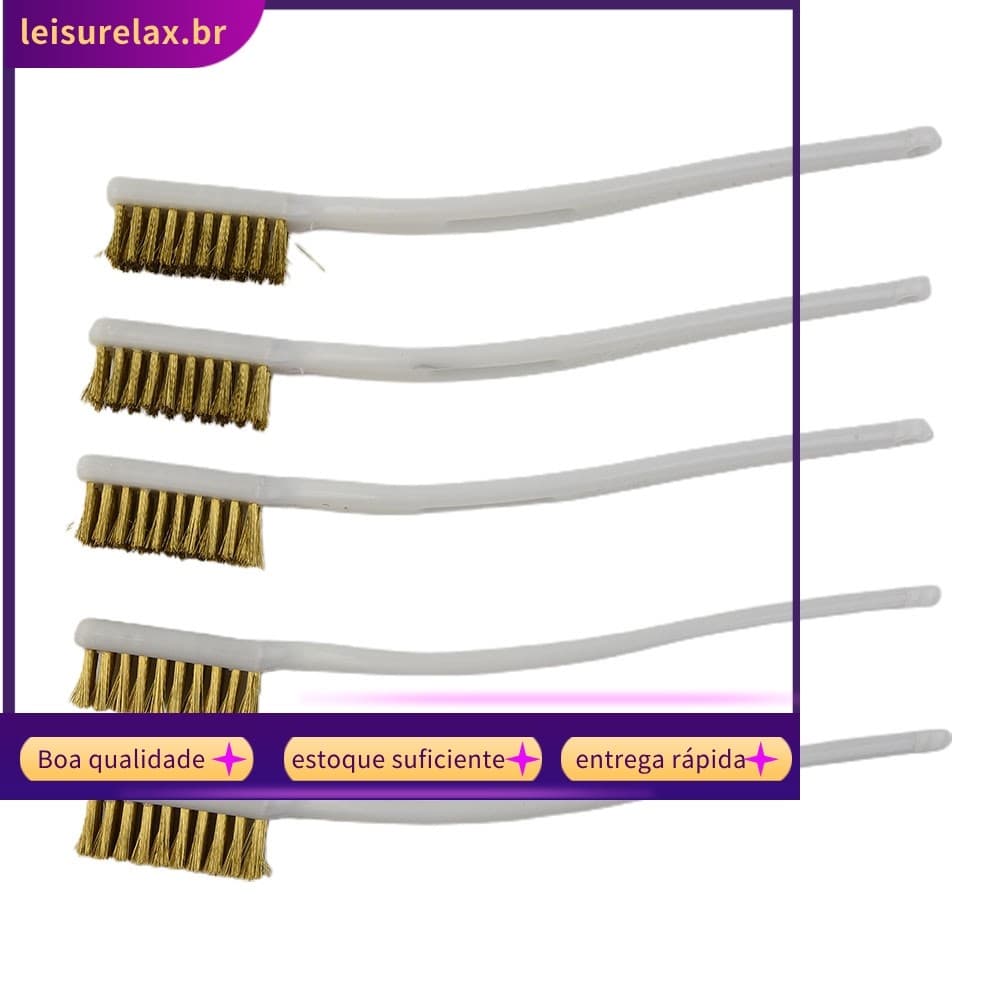 < SULA > 5PCS Escova De Fio De Latão Com Cabo De Plástico Para Limpeza De Polimento De Dispositivos Industriais