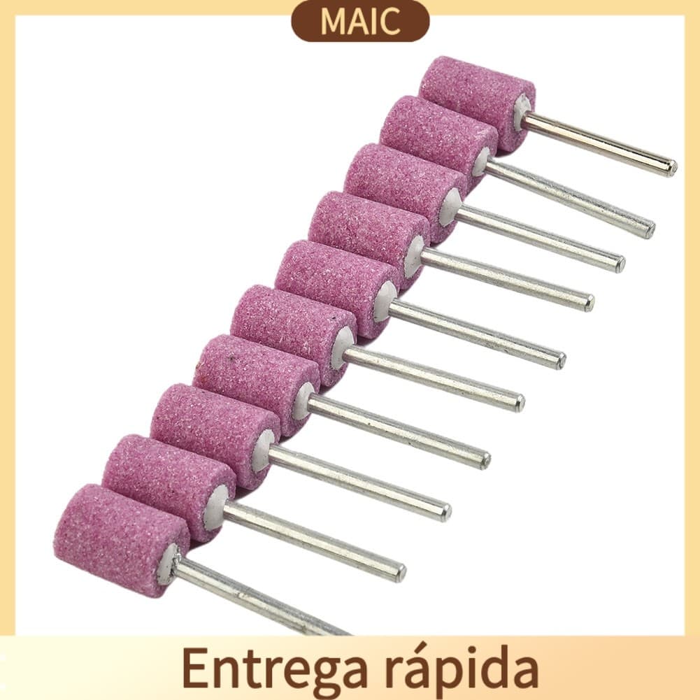 [MAIC] 10pcs 12mm Cilindro Abrasivo Montado Pedra Ferramenta Rotativa Polimento De Cabeça De Moagem