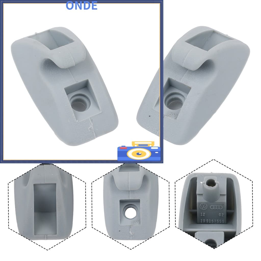 2pcs Suporte Para Viseira Solar Clipe Retentor Cabide MK1 Cinza 191857559