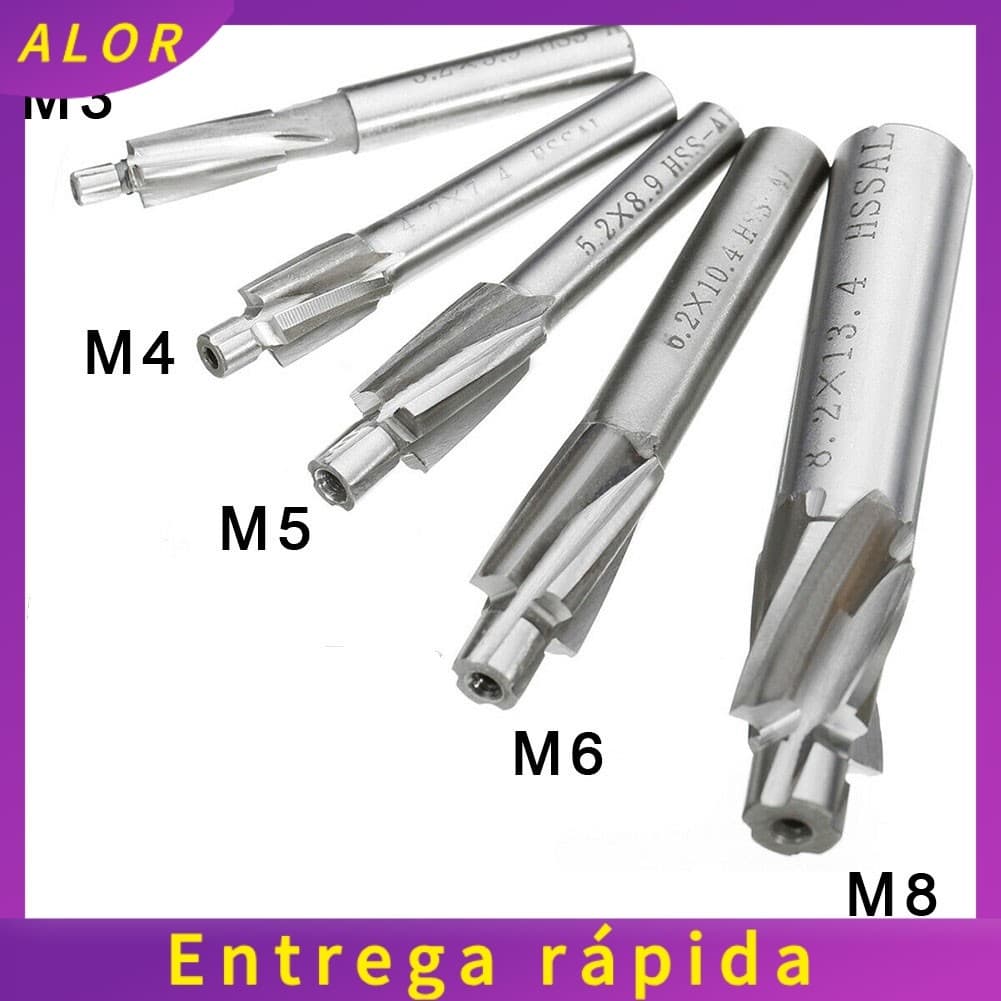 [ALOR] Fresa De Bancada HSS M3-M8 Ferramenta De Entalhe Piloto Escareadora