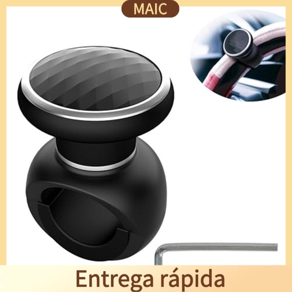 [MAIC] Botão Giratório Do Volante ABS E Ajuste Premium Para Carros , Caminhões Muito Mais Preto