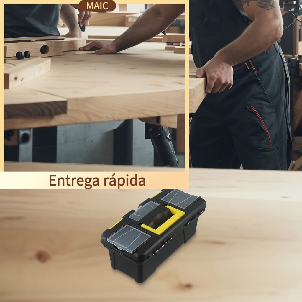 [MAIC Caixa De Ferramentas De Plástico De Duas Camadas De 10 Polegadas Para Mini Acessórios Multifuncionais