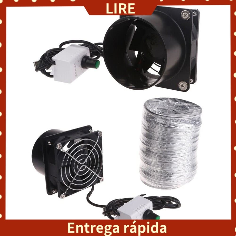 [LIRE] Absorvedor De Fumaça Extrator Ventilador Tubo Duto Exhuast USB Velocidade Ajustável