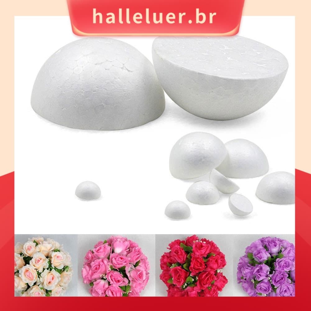 [HALE] Bola De Espuma De Isopor De Poliestireno Sólido Redondo Em Branco Para Artesanato De Casamento