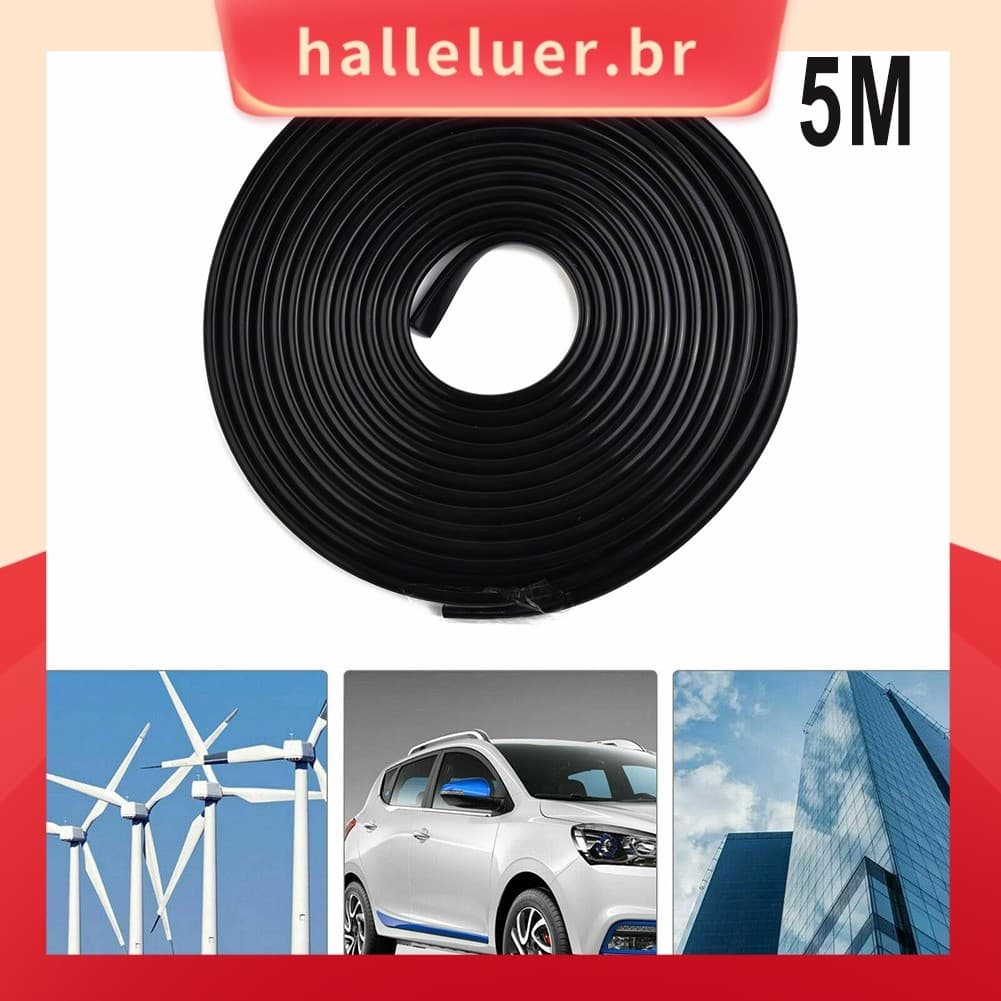 [HALE] 5M Tira Protetora De Borda De Porta De Carro Guarnição Em Forma De U Vedação De Proteção De Borracha 11 Mm X 5