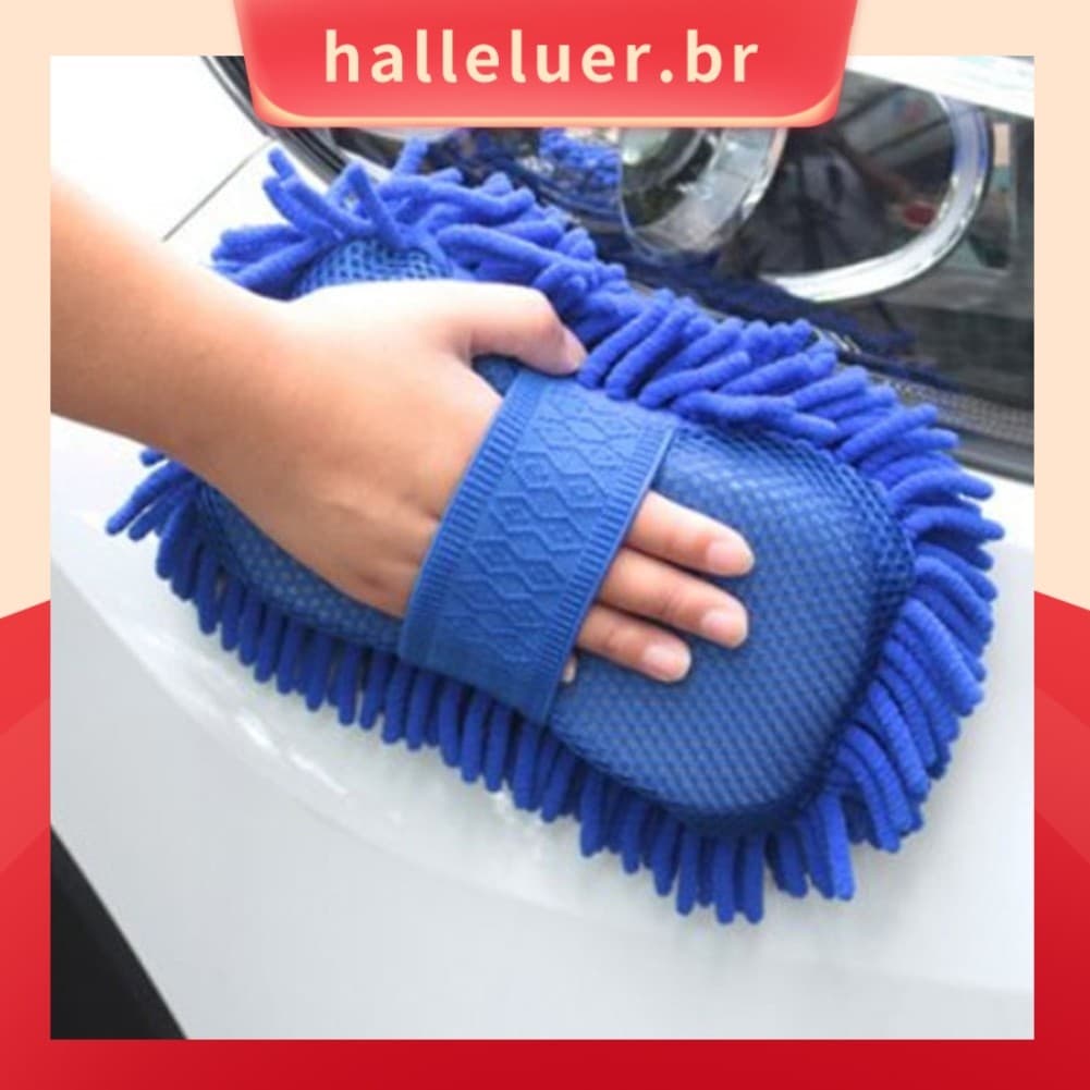[HALE] Esponja De Microfibra Azul Chenille Para Lavagem De Carro , Escova De , Ferramenta De Limpeza
