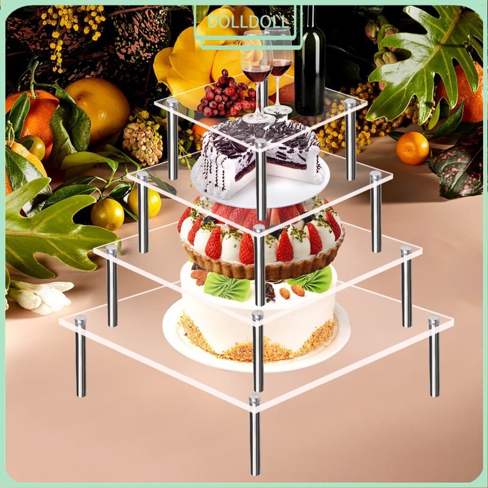 { DOLLDOLL Hot } Suporte De Bolo Acrílico Para Cupcake Conjunto De Exibição De Mesa De Sobremesa Aniversário WeddingPart