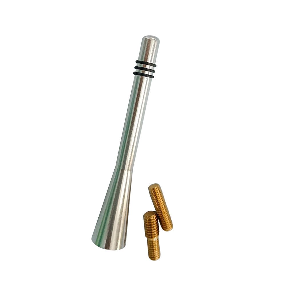 Prata Universal 8CM Carro Curto Atarracado Antena Aérea AM/FM Rádio Mastro Com Parafuso