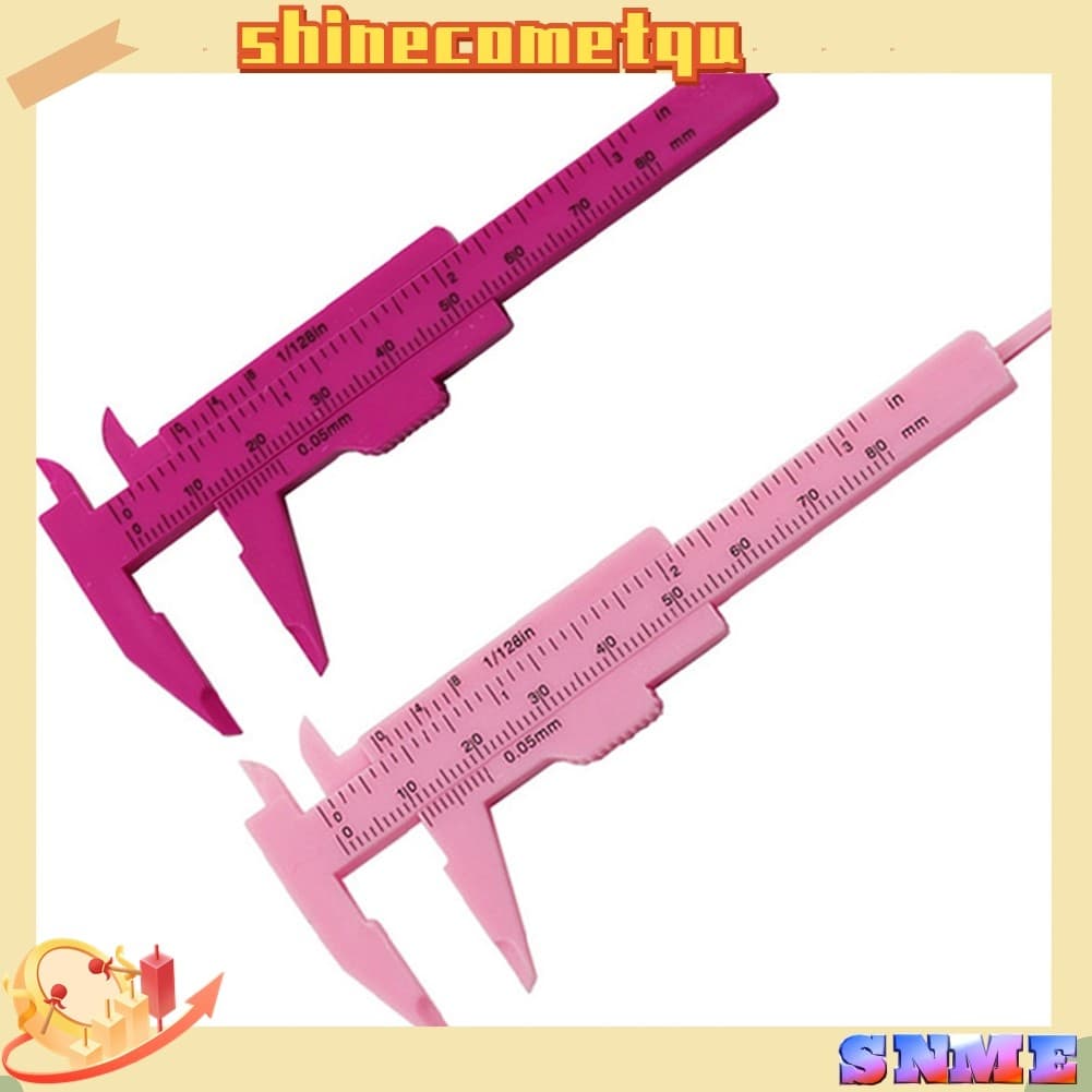 SNME À Prova De0-80mm Plástico Deslizante Vernier Caliper Calibre Ferramenta De Medida Régua De Escala Dupla
