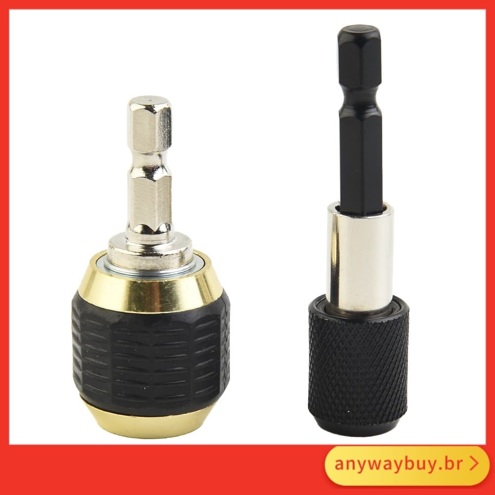 < Ay > 2pcs Hex Shank 60mm Keyless Broca Chuck Driver Adaptador Conversor De Mudança Rápida ❀