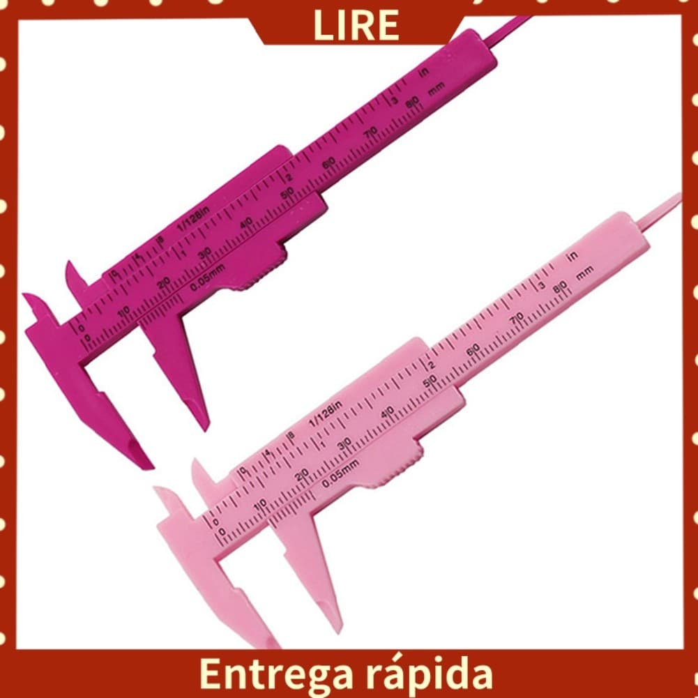 [LIRE] 0-80mm Plástico Deslizante Vernier Caliper Medidor Ferramenta De Medição Régua De Escala Dupla