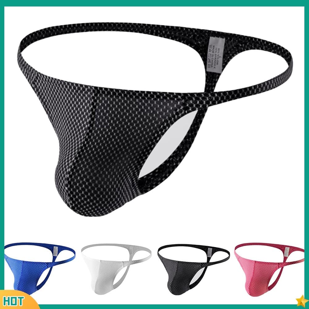 Clearance Masculino T-Back G-string Tanga Biquíni Roupa Interior Cintura Baixa Bolsa Calcinha