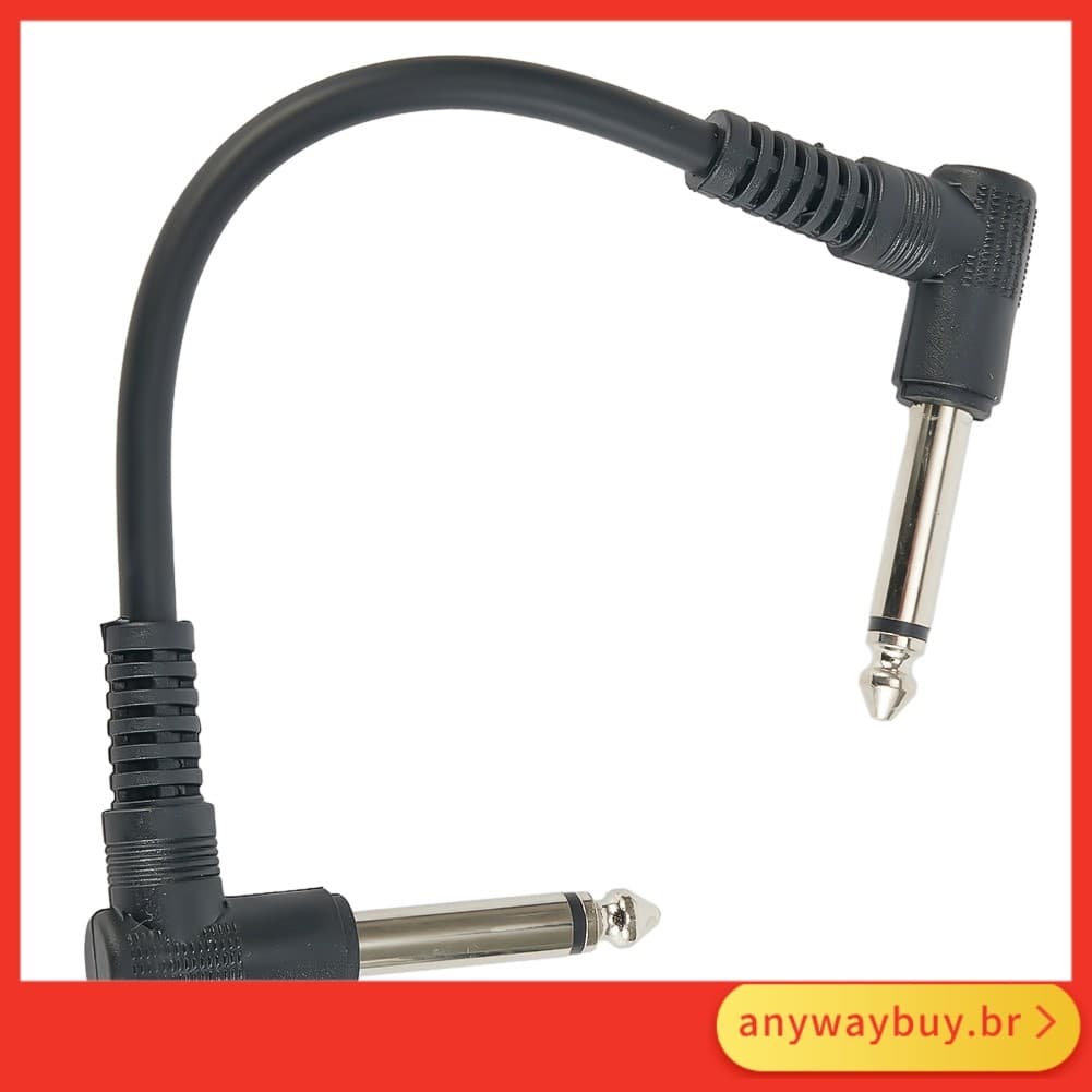 < AYAY > Cabo De Pedal De Efeitos De Guitarra De 15 Cm 6.35 Mm Conector De Plugue De 1/4 Pol . Ângulo Reto ❀