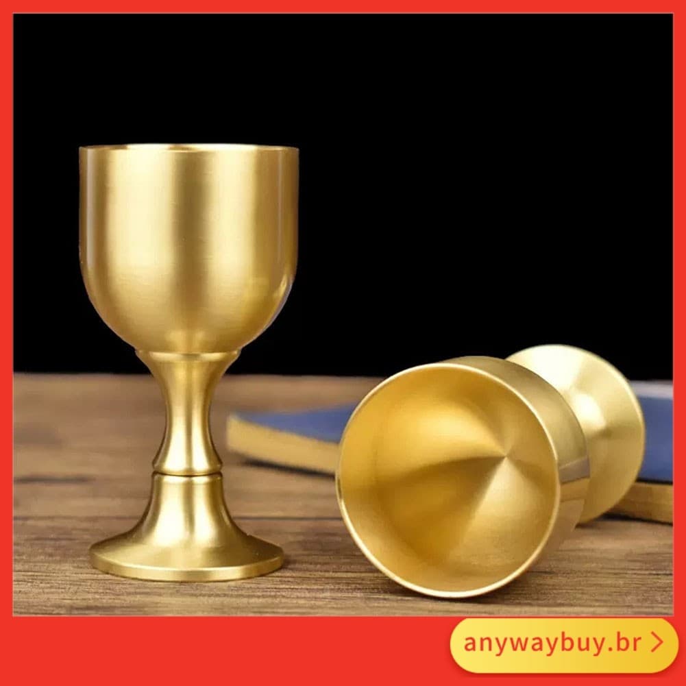 < Ay > Copo De Vinho De Latão Vintage Para Beber Licor Caneca Bar De Festa 15ml 30ml ❀