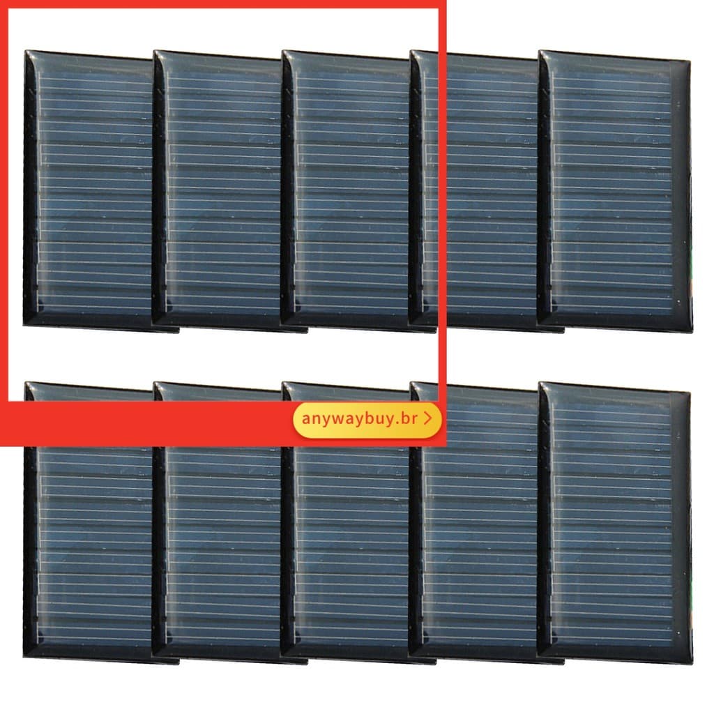 < Ay > Lote De 10 Painéis De Células Solares De Energia Pequena-5V 30mA-53X30mm Eletrônica DIY ❀