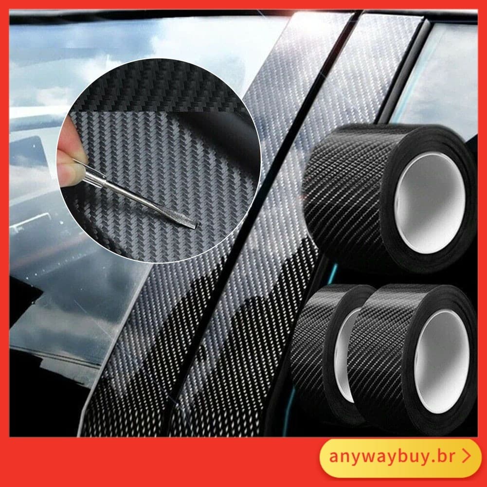 < Ay > Faixa De Soleira De Adesivo De Carro De Fibra De Carbono Nano Fita De Proteção Antiarranhões À Prova D'água ❀