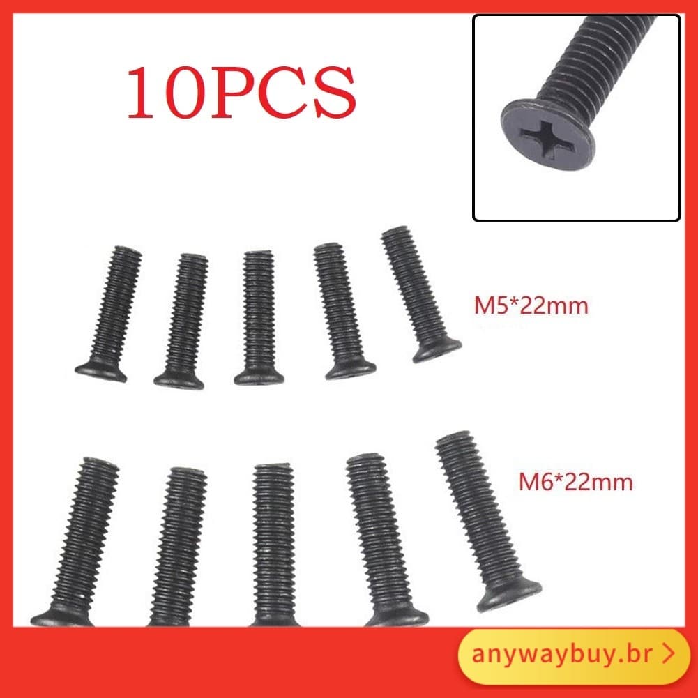 < Ay > 10 Unidades De Parafuso De Fixação M5/M6 22mm Rosca Esquerda Para Adaptador De Haste De Mandril De Broca UNF ❀