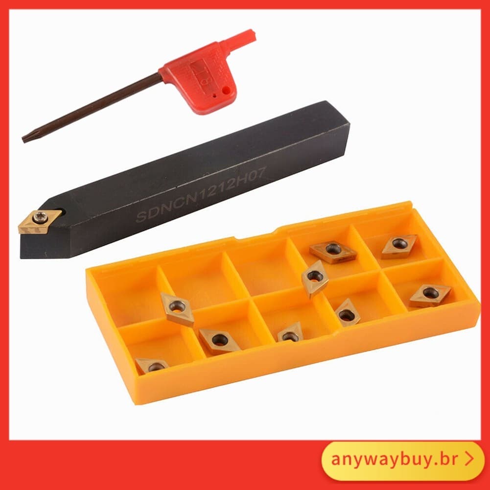 < Ay > Suporte Para Ferramenta De Torneamento Externo De Torno SDNCN1212H07 + DCMT070204 735 Inserções De Carboneto ❀