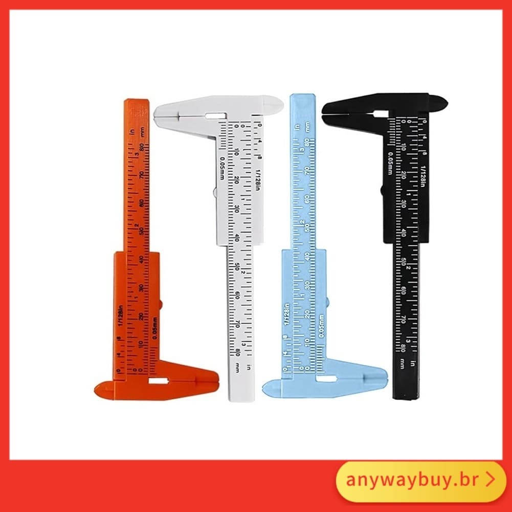 < AYAY > 80mm Mini Plástico Deslizante Vernier Caliper Medidor Ferramenta De Medida Micrômetro Régua ❀