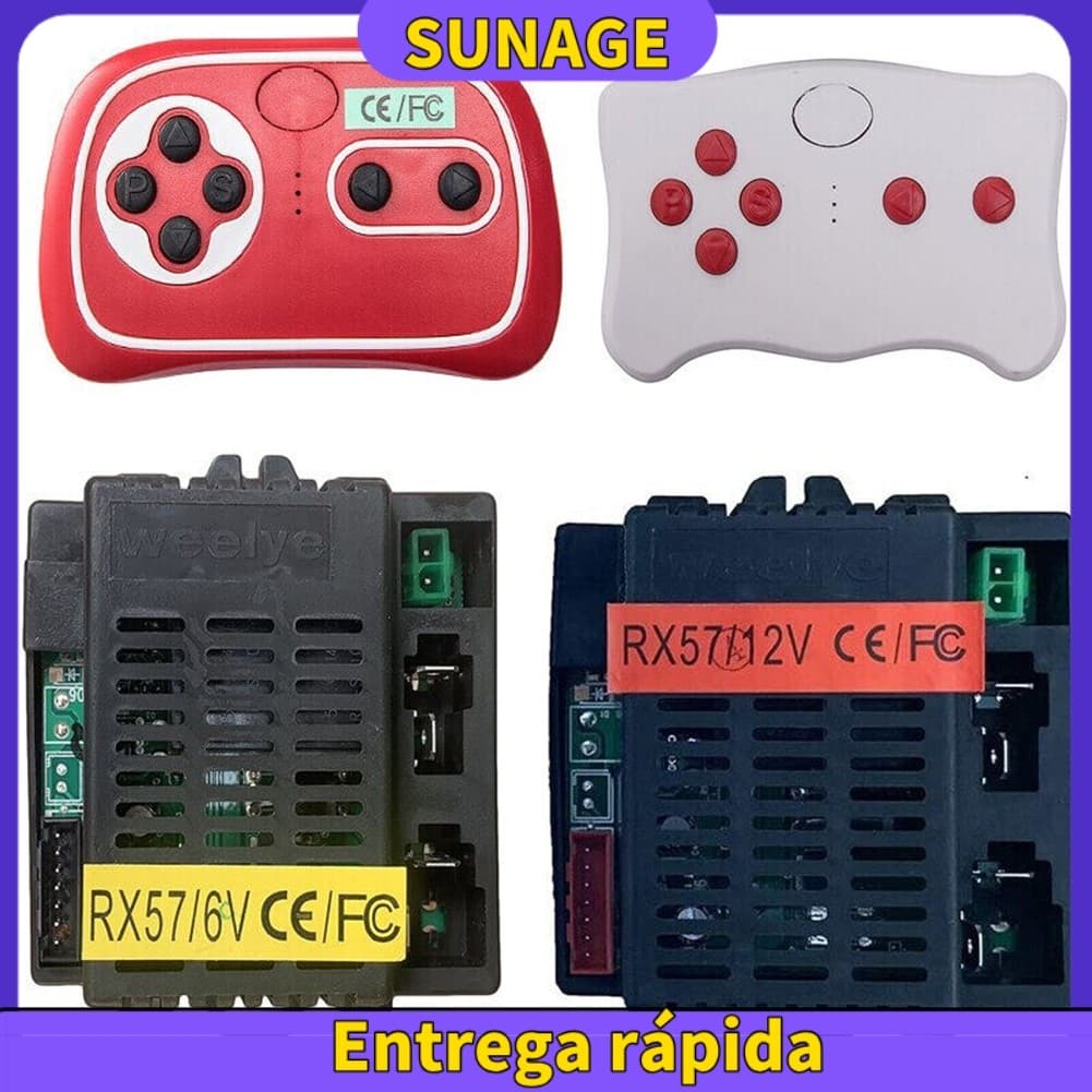 [SUNAGE] weelye RX57 6V 12V Receptor CE/FCC Carro Elétrico Infantil 2.4G Transmissor Bluetooth