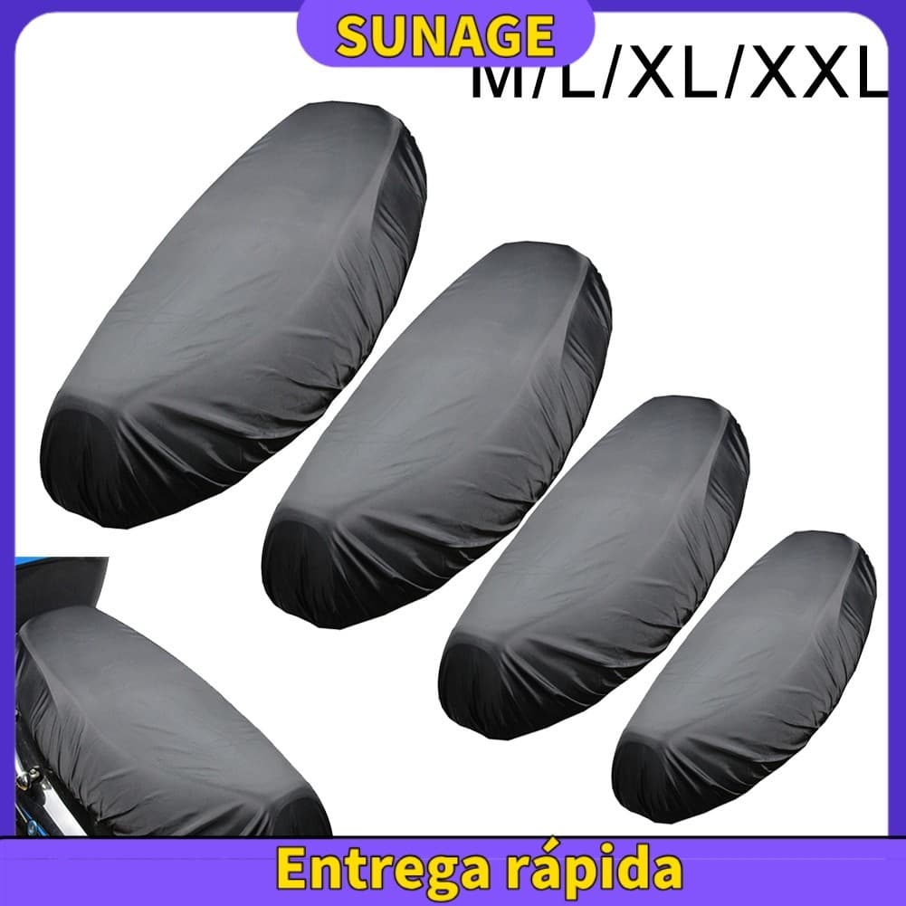 [SUNAGE] Capa De Assento De Chuva Para Motocicleta Universal Flexível À Prova D'água Selim Preta