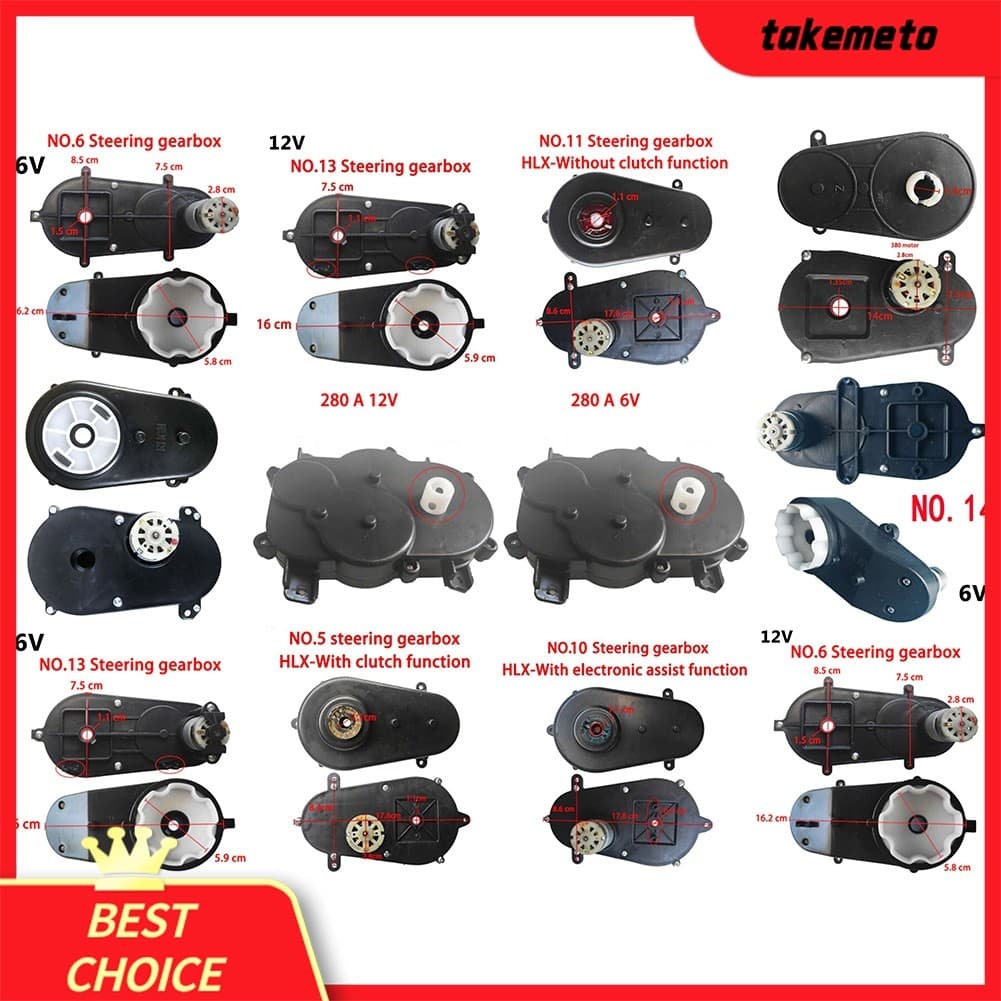 [TAMT] Caixa De Engrenagens Do Motor De Direção 6V 12V Para Carro Elétrico Infantil , Passeio Em De Brinquedo ❀
