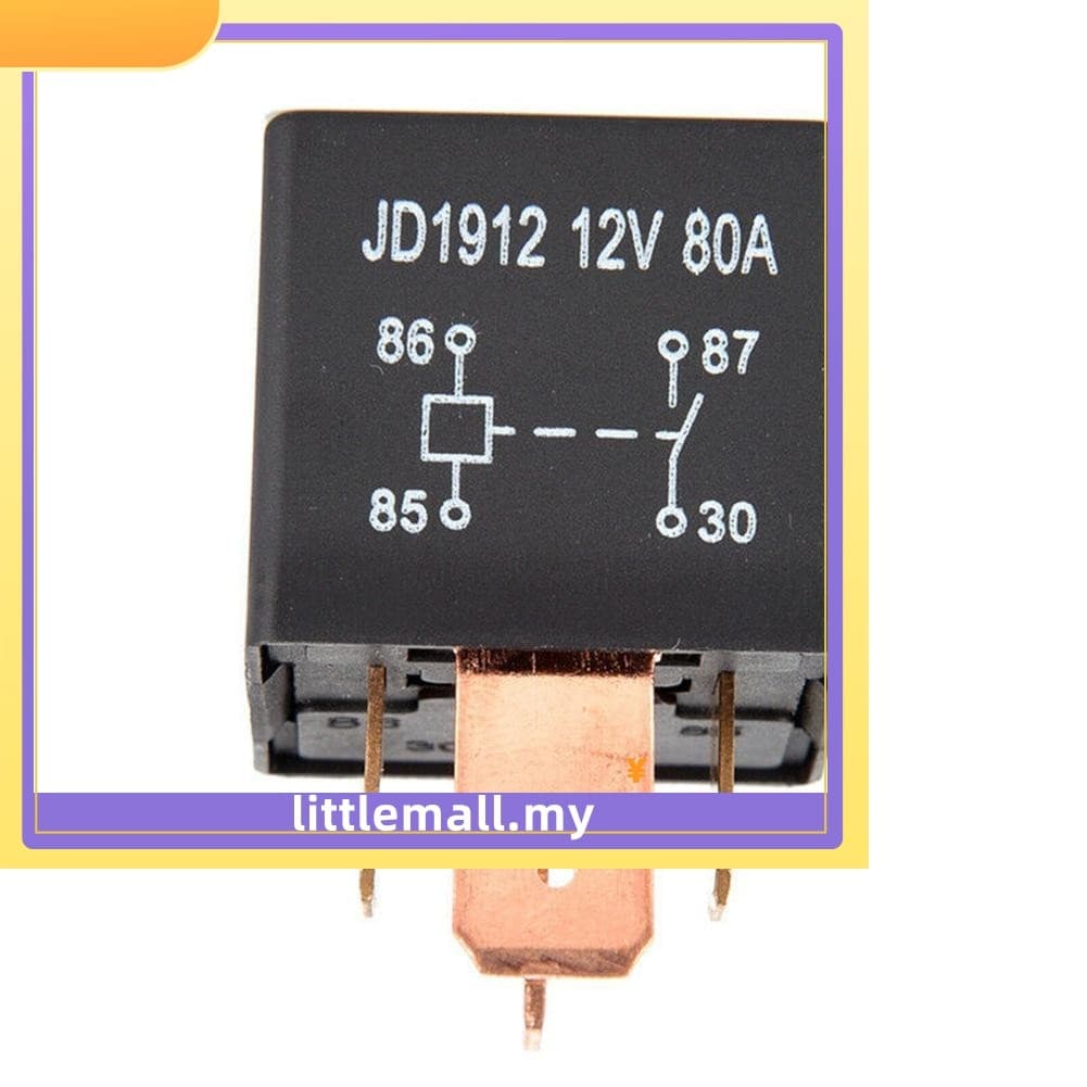 [LLMA] Relé Resistente À Prova D'água 4 Pinos DC 24V 12V 80A JD1912 Automotivo Para Carro