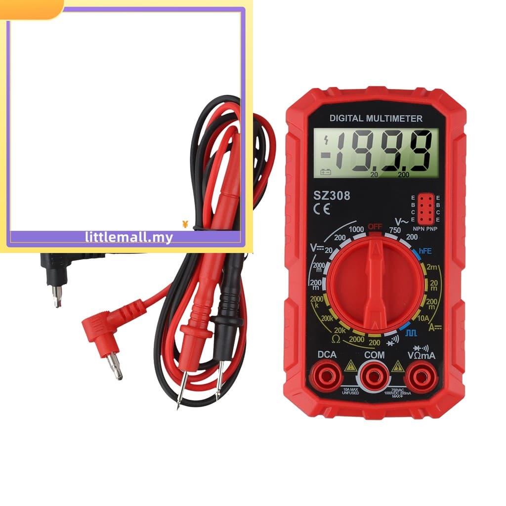 [LLMA] Multímetro Elétrico Sz308 Tester Ferramenta Profissional Medidor De Tensão Com Display LCD