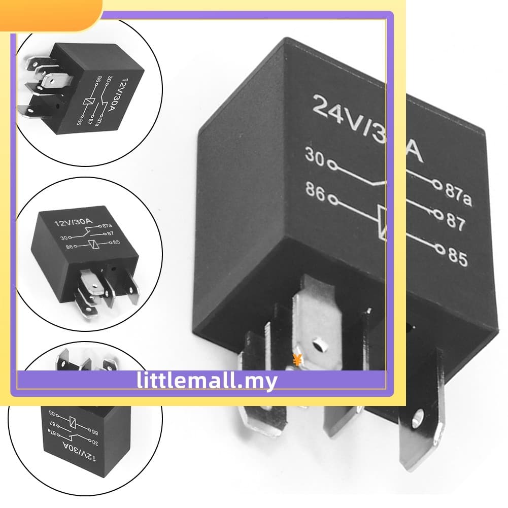 [LLMA] Relé Automotivo De 5 Pinos 12/24V 30A Para Motor De Carro , Substituição Automática