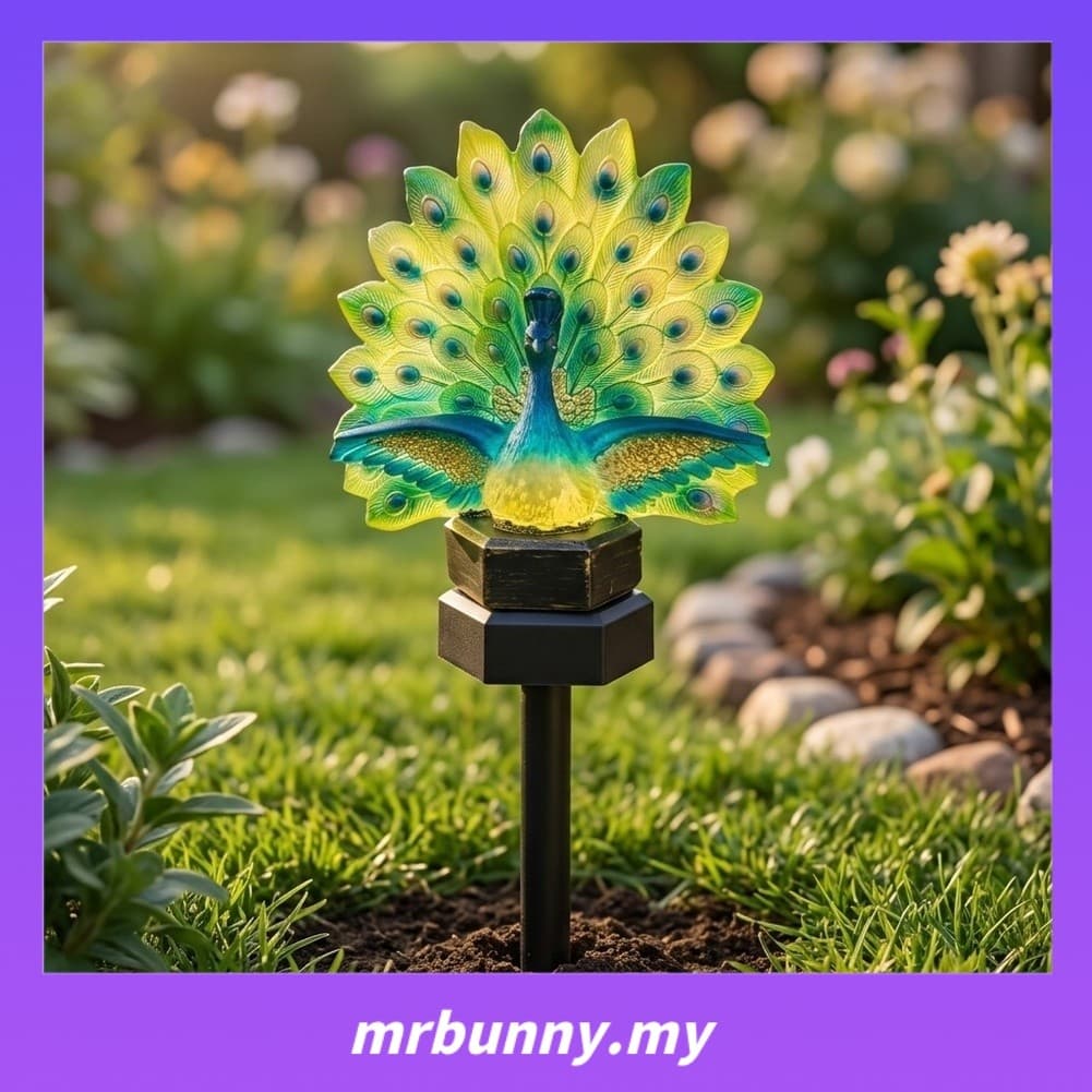 Jardim De Pavão Solar Para Escultura , Luz De Decoração Externa Pátio