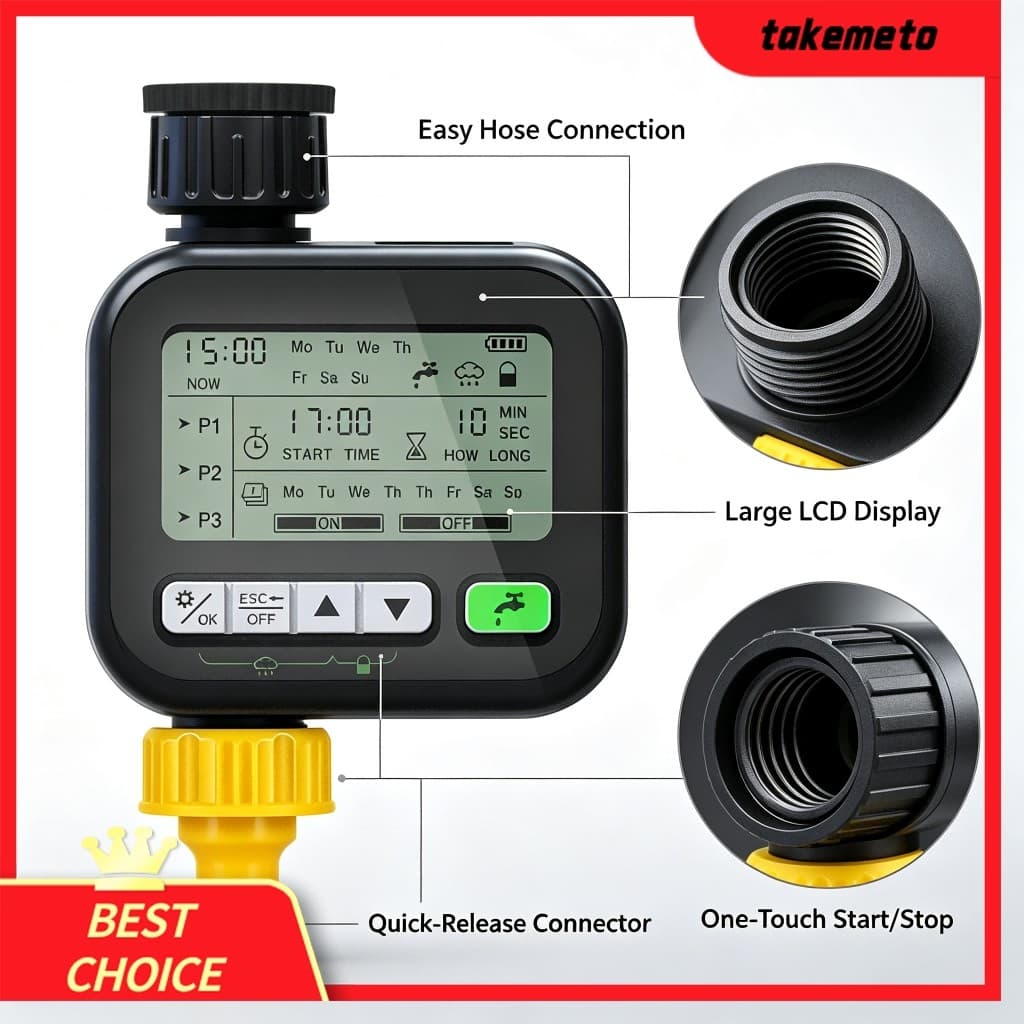 { Agosto Em Novo } Sistema Automático De Temporizador De Rega De Jardim Para Dispositivo De Gotejamento De Irrigação Int