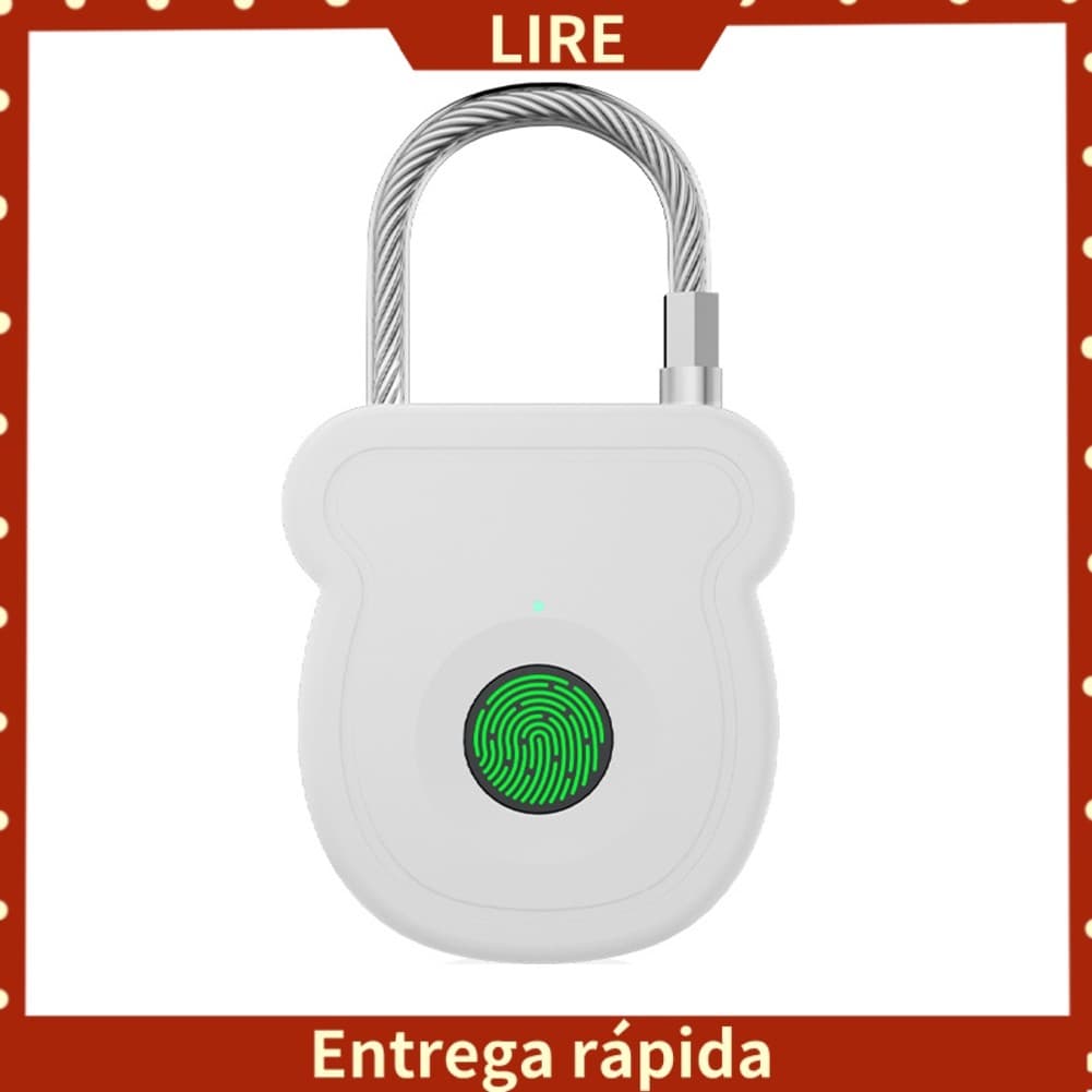 [LIRE] Cadeado De Impressão Digital Inteligente De Carregamento USB Portátil Para Fechadura De Bagagem De Porta