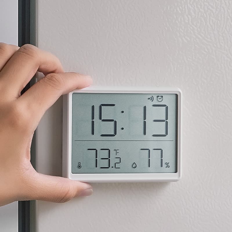 Relógio Eletrônico Ultrafino , Relógios Digitais Simples , Montado Na Parede , LCD , Multifuncional , Temperatura E Umid