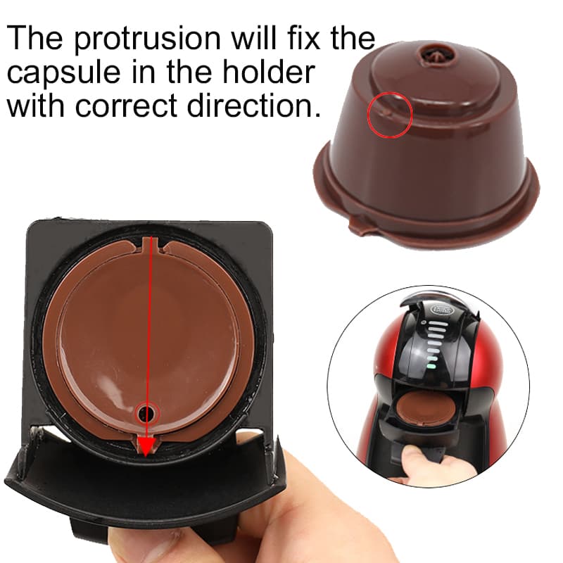 Novo Conjunto com 3 Peças para Filtro de Café Dolce Gusto - Cápsulas Reutilizáveis para Nespresso com Colher e Escova
