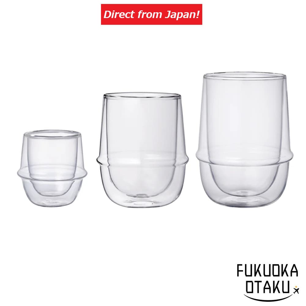 KINTO KRONOS Copo Duplo de Vidro Resistente ao Calor Compatível Micro-ondas Lava-Louças【Direto do Japão】