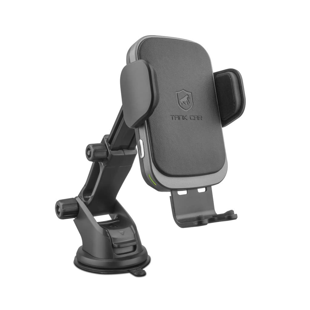 Gshield Suporte Veicular Tank Car e Carregador Turbo Sem Fio 15W Wireless por Indução com Braços de Ajuste Automático