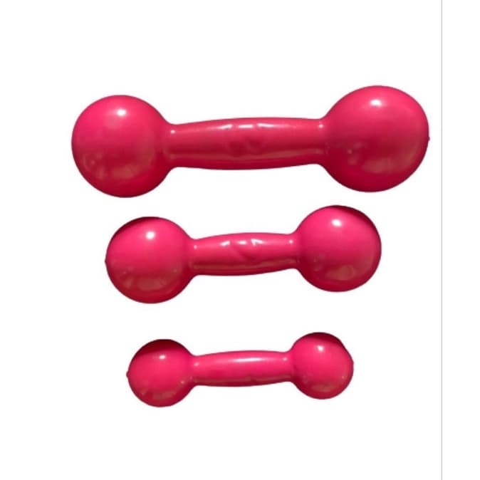 Kit halteres rosa emborrachado 1kg + 2kg + 3kg - 6Kg total