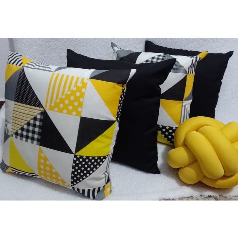 Kit 04 Capas de Almofadas Decorativas com Zíper Decoração