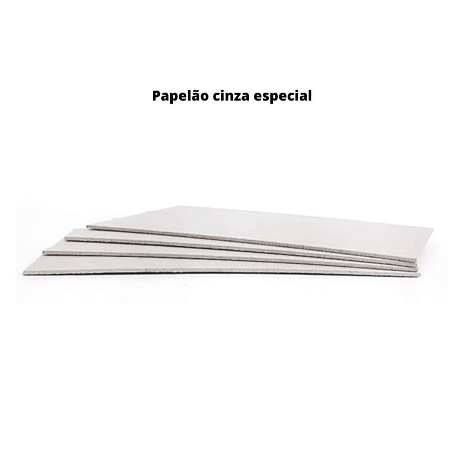 10 Un. Papelão cinza 19 x 25cm com espessura 1.4