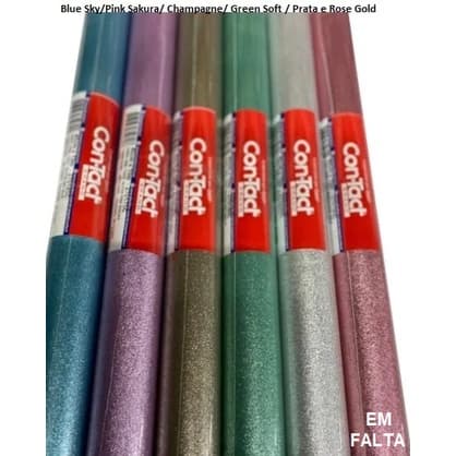 Papel Contact Adesivo Plástico Com Glitter e Holográficos - Varias Cores 5 metros X 45 cm de largura