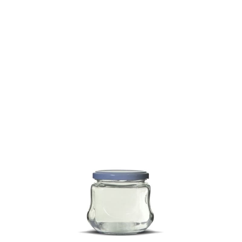 Pote para Geleia Oitavado 240ml C/ Tampa Metal (KIT 15 UNIDADES)