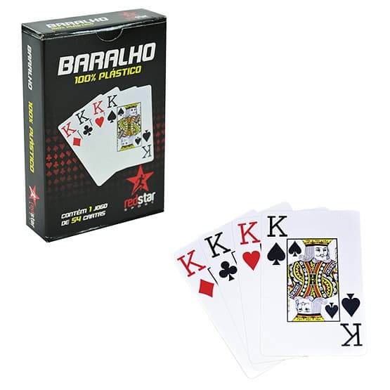 BARALHO PEQUENO DE PLÁSTICO  2 UNIDADES 5,6 X 8,6 CM- ELJ0306- SALIM