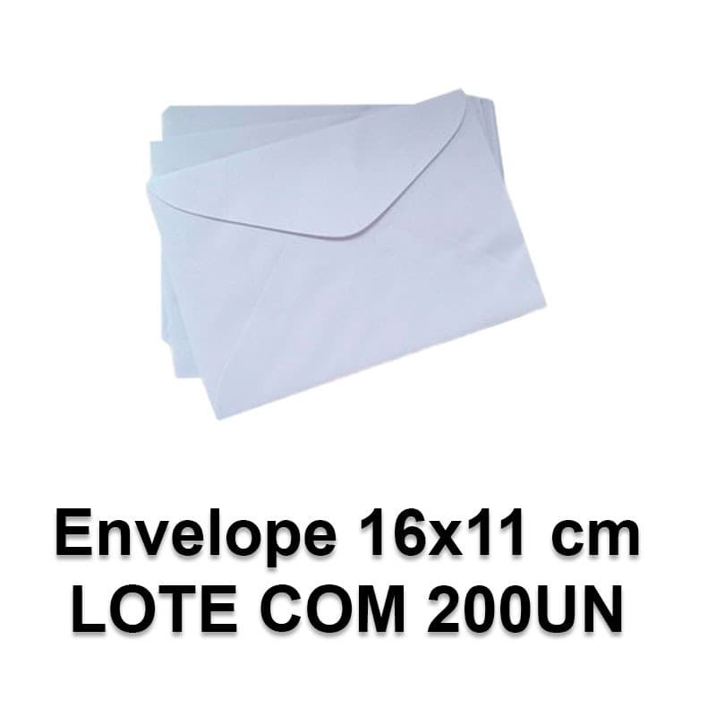 Envelope Carta 16x11 cm 200 Unidades para Padrao Correio