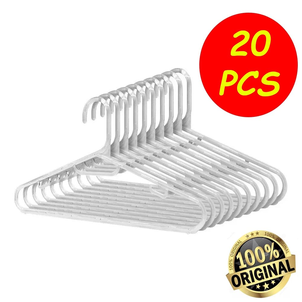 20 Cabides acrílico ADULTO Kit Conjunto Organizador Cabide Reforçados para roupas.