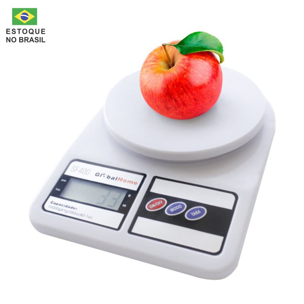 Balança de Cozinha Digital Alta Precisão 10Kg  - Pilhas Inclusas (Pronta Entrega Brasil)