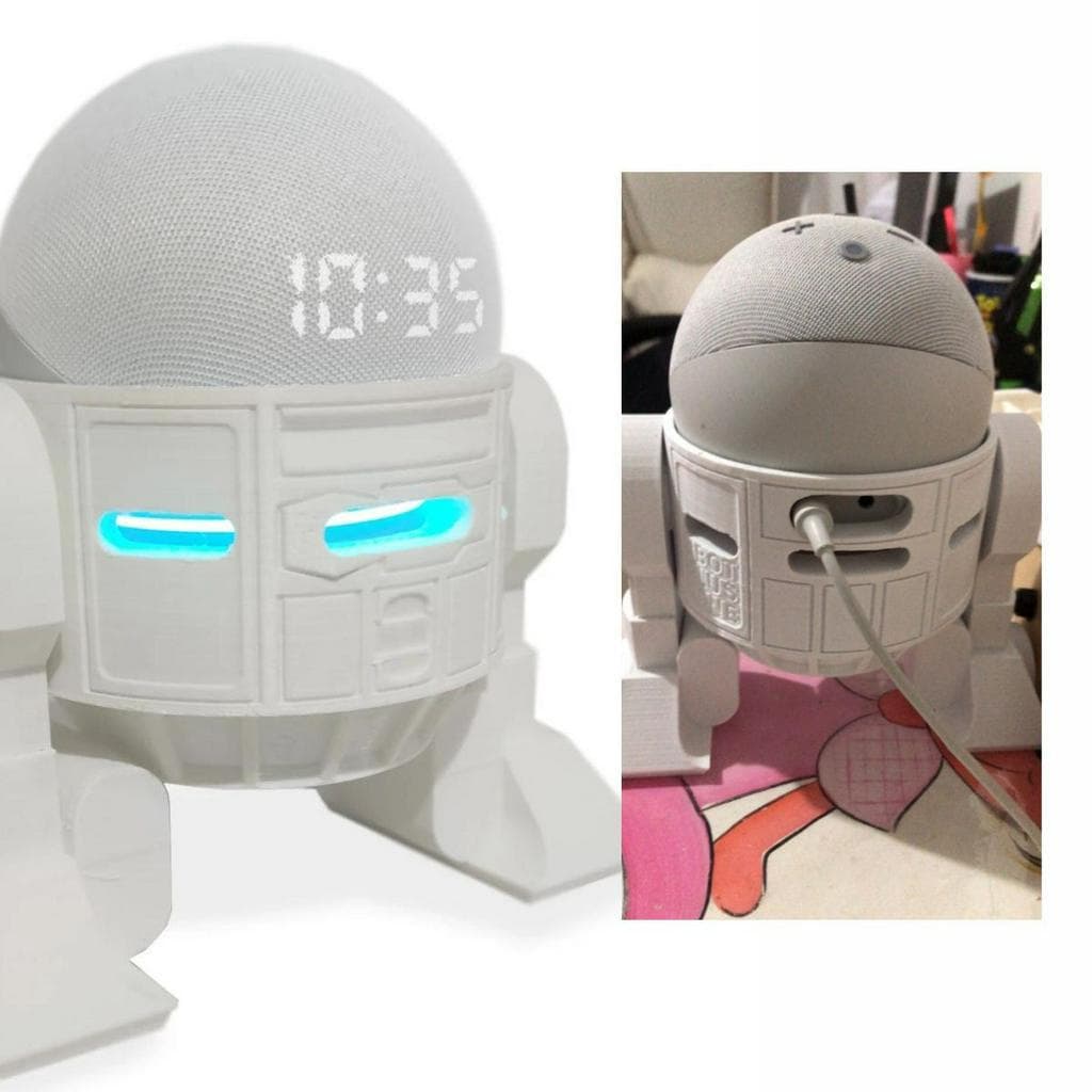 Suporte alexa para echo dot 4 e 5. R2d2 em 3d