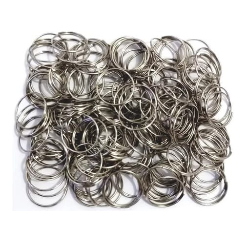 100 Argolas Chaveiros 21mm Diâmetro Externo e 19mm interno sem Corrente