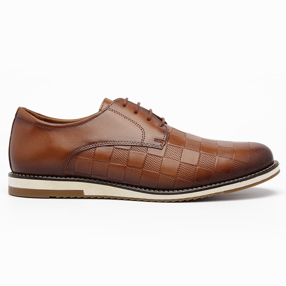 Oxford Social Masculino Couro Legítimo Caramelo Mocflex Ref. 12020