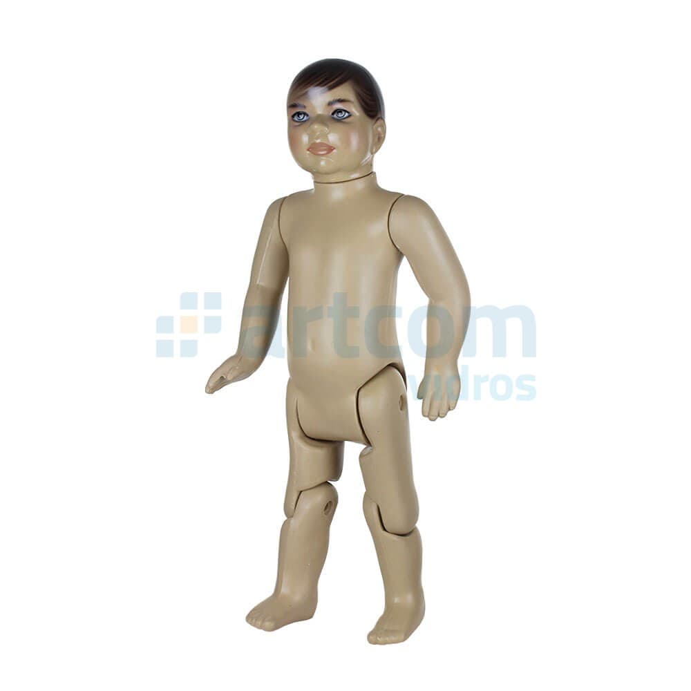 Manequim Criança Bebe Articulado Masculino Bege